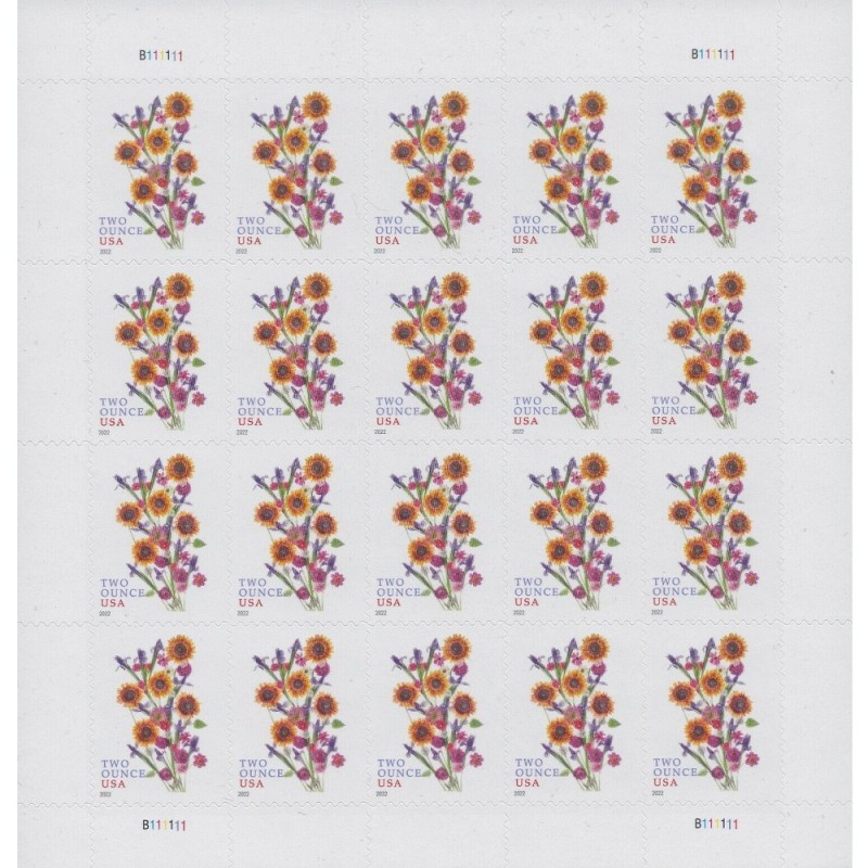 Sunflower Bouquet 2022 - 5 Sheets / 100 Pcs