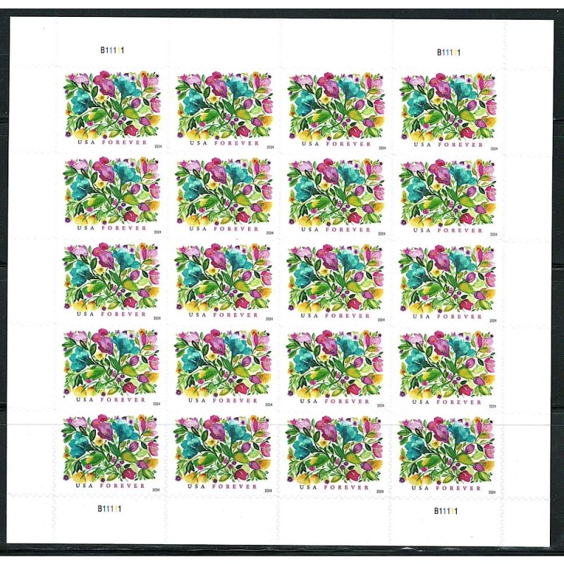 Celebration Blooms 2024 - 5 Sheet  / 100 Pcs