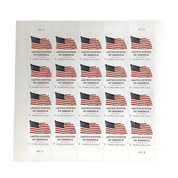 Flag 2025 Sheet - 5 Sheets / 100 Pcs