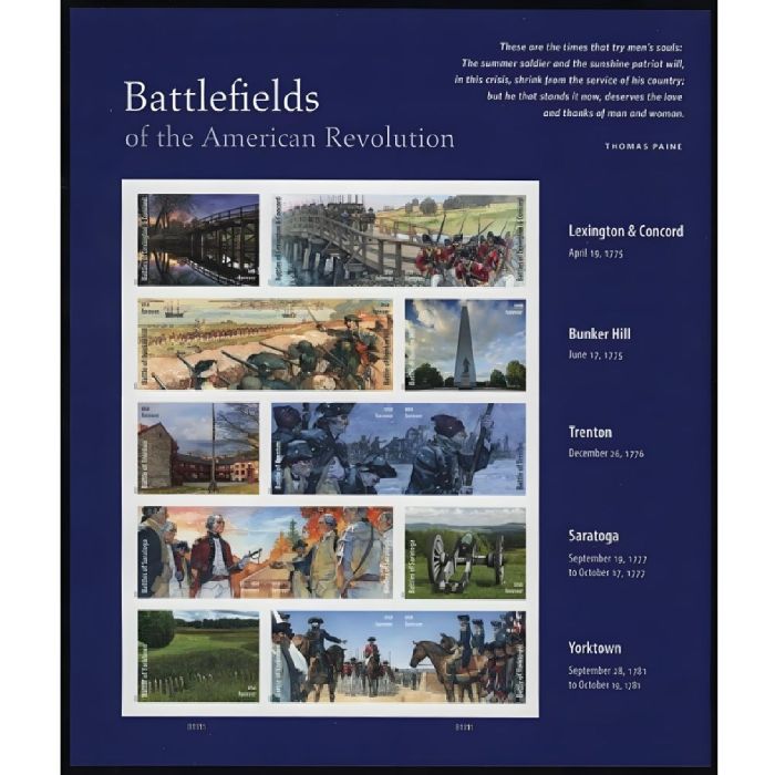 Am. Rev. Battlefields 2025 - 5 Sheets / 75 Pcs