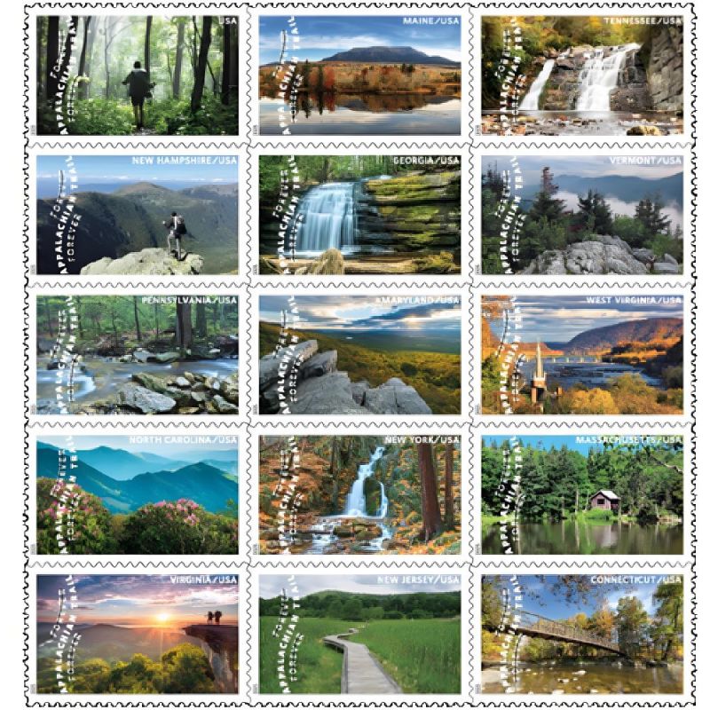 Appalachian Trail 2025 - 5 Sheets / 75 Pcs