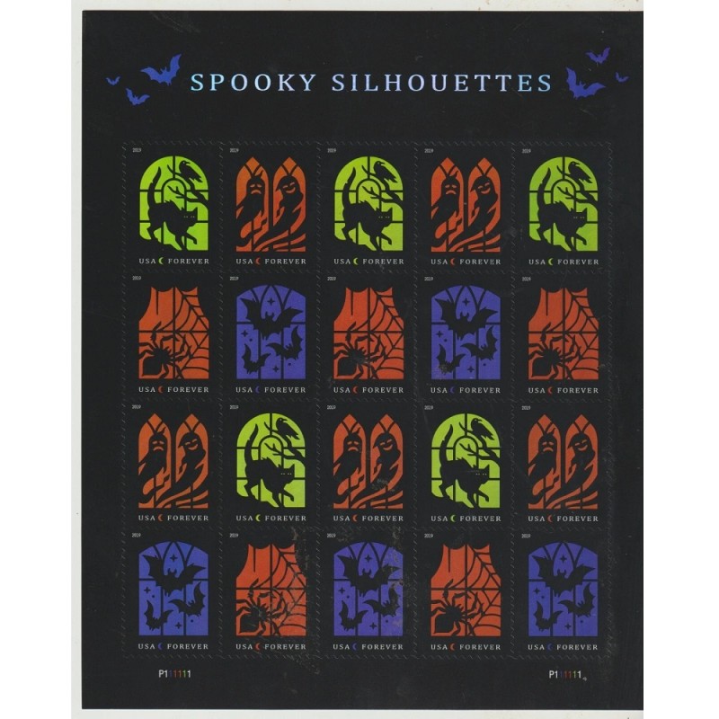 Spooky Silhouettes 2019 - 5 Sheets / 100 Pcs