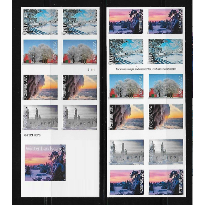 Winter Landscapes - 5 Booklets / 100 Pcs