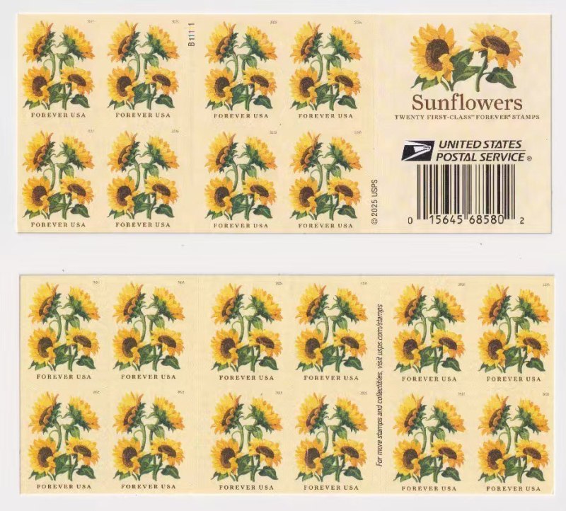 Sunflowers 2026 - 5 Booklets / 100 Pcs