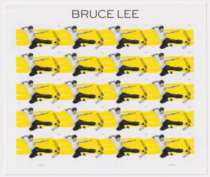 Bruce Lee 2026 - 5 Sheets / 100 Pcs