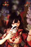 MOZU DOLL モズドール148cm Cカップ 星火ちゃん（花火コス） シリコン製頭部 ビニール製頭部 TPE製ボディ 肌色＆眼球色＆メイク＆ウィッグ＆衣装は宣材写真と同じ