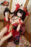 MOZU DOLL モズドール148cm Cカップ 星火ちゃん（花火コス） シリコン製頭部 ビニール製頭部 TPE製ボディ 肌色＆眼球色＆メイク＆ウィッグ＆衣装は宣材写真と同じ