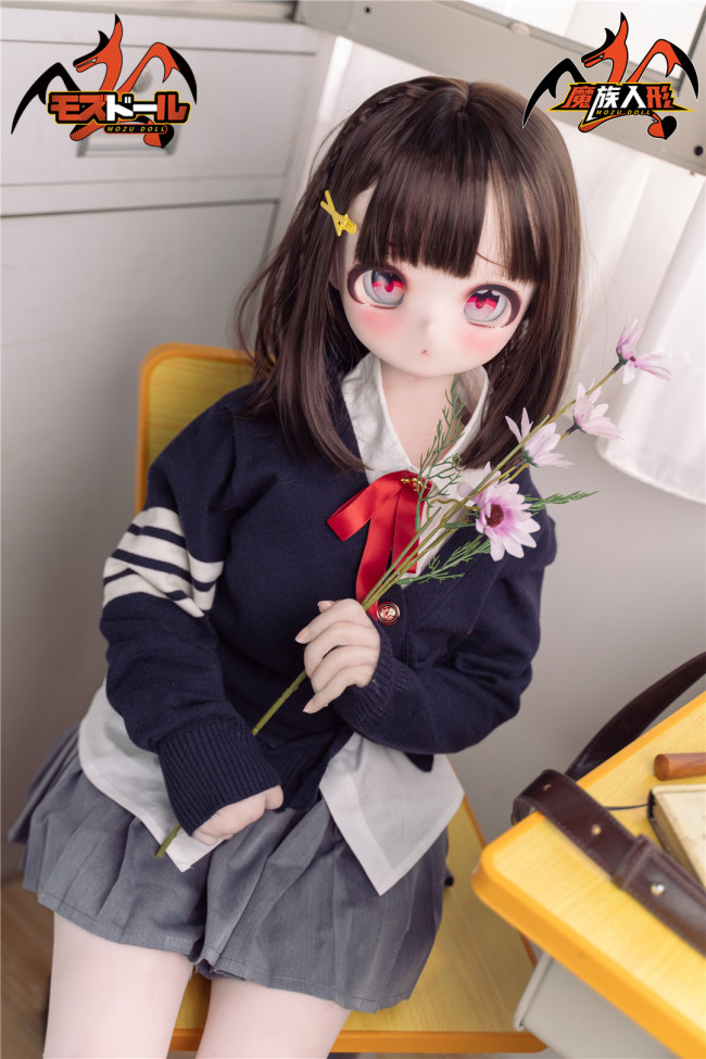 MOZU DOLL 130cm 新作ヘッドRubiちゃん+TPE製ボディ ロリータアニメドール ソフトビニール製ヘッド 等身大ラブドール 宣伝画像と同じ制服も付属　【新品キャンペーン 一つ硬めビニールヘッド+一つ軟性tpeヘッド】