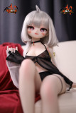 MOZU DOLL魔族人形 悪魔ちゃんフィギュア 85cm 大胸 ビニールヘッド+tpeボディ 奴隷服 エロ ハート目 ラブドール