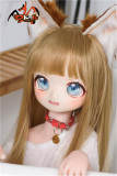 【即納 日本国内在庫・送料無料・公式ショップ】魔族人形115cm Aカップ 黄豆狐 ソフトビニール製頭部+TPE製ボディ 肌色＆眼球色＆メイク＆ウィッグ＆衣装は宣材写真と同じ