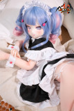 MOZU DOLL 【A級】魔族人形フィギュア 121cm 兔子洞ちゃん 大胸 ソフトビニール製頭部 TPE製ボディ ハート目 メイド服 宣材写真と同じ 着せ替え人形 ラブドール