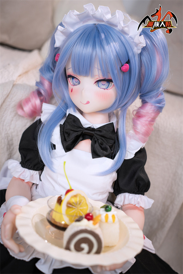 MOZU DOLL 【A級】魔族人形フィギュア 121cm 兔子洞ちゃん 大胸 ソフトビニール製頭部 TPE製ボディ ハート目 メイド服 宣材写真と同じ 着せ替え人形 ラブドール