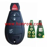 For Chrysler Aftermarket  3+1Button Keyless Go remote key 433mhz PCF7945 chip IYZ-C01C FCCID:68051664AH