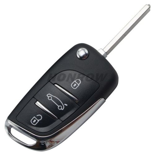 For Original Cit 3 button modified flip remote key blank with VA2 307 Blade- 3Button -Trunk- With battery place used for model New DS remote control