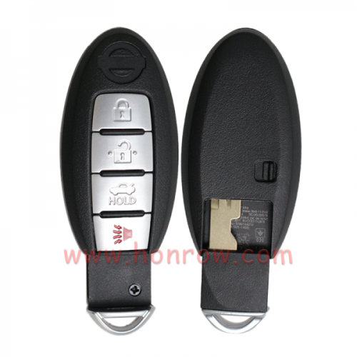 For Nissan 3+1 button remote key blank with emergency blade