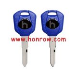 For Honda Motorcycle transponder key blank with left blade blue color