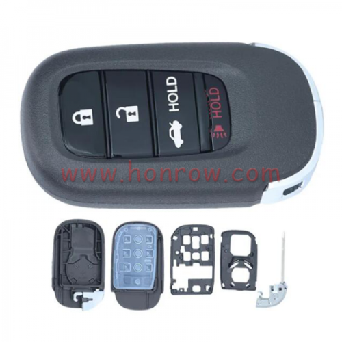 For Honda Civic CR-V HR-V Accord Pilot 3+1 smart remote key with 4A Chip 433.92MHz FCCID:KR5TP-4