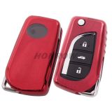 For Toyota TPU Red color protective key case  MOQ:5PCS