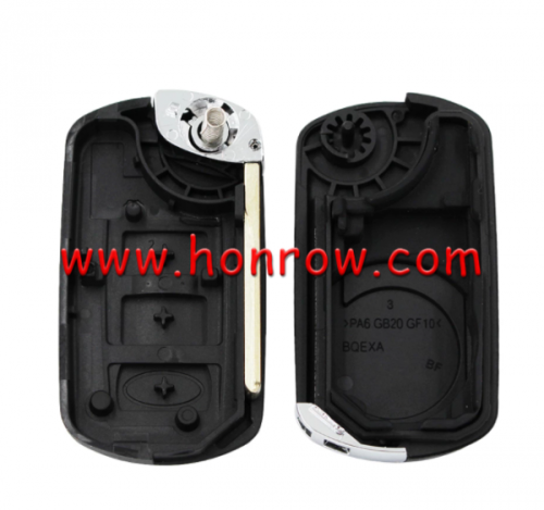 For Landrover 3 button  flip remote key blank with HU101 blade with logo