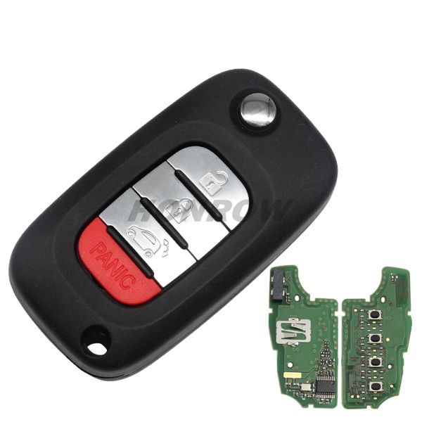 Original For Benz smart 3+1 button remote key with 4A 434mhz PCF7961M