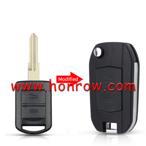 For Op 2 button modified  flip remote key blank with left blade