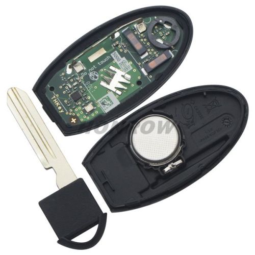 For Nissan X-Trail 2 button remote keyless key, with 434mhz,with hitag chip 7945mc chip