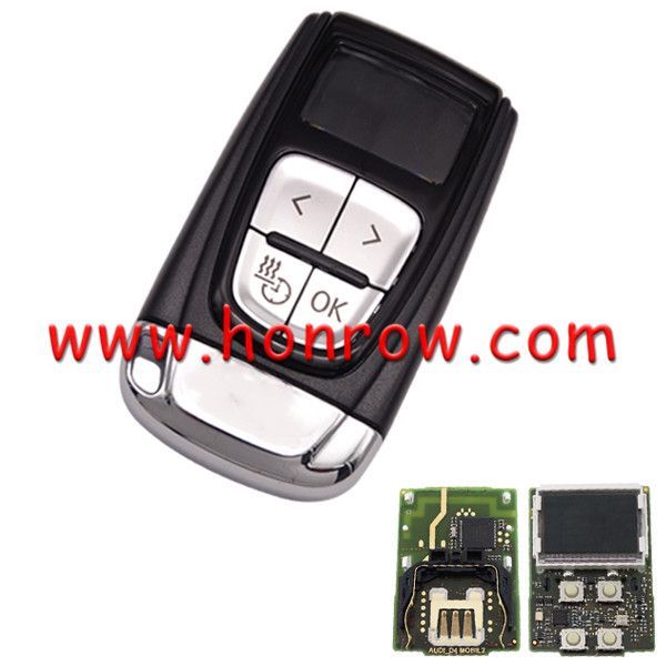 For Original Au D4 4 button remote key with screen  868mhz  Individual code: 4HO 963511C 22100046100 CMIIT: 2015DJ2033