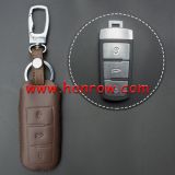For VW 3 button key leather case