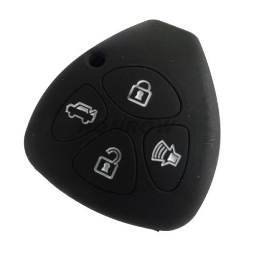 For Toyota 4 button silicon case Black color (MOQ 5pcs)