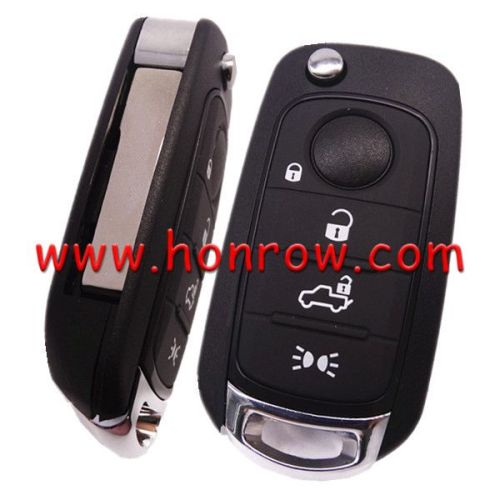 For Aftermarket Fiat Egea 500X tipo 4 button Flip remote key Megamos  AES 48 chip 433mhz SIP22 blade