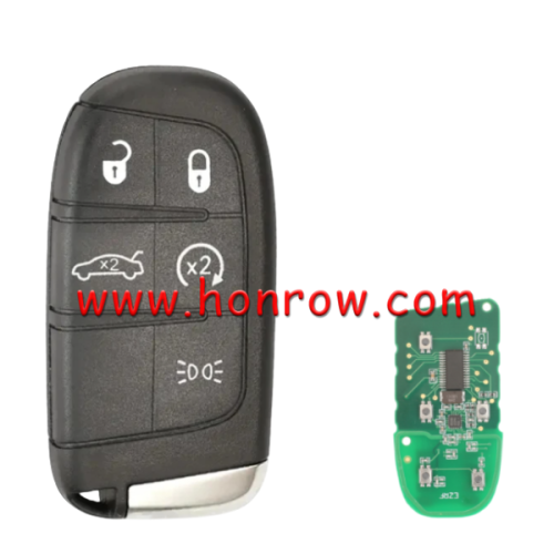 For Fiat 5 button remote key with 433Mhz PCF7953M /PCF7945 4A HITAG AES HITAG AES Chip FCC ID:M3N-40821302