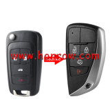 For Chevrolet 3+1 button modified flip remote key blank