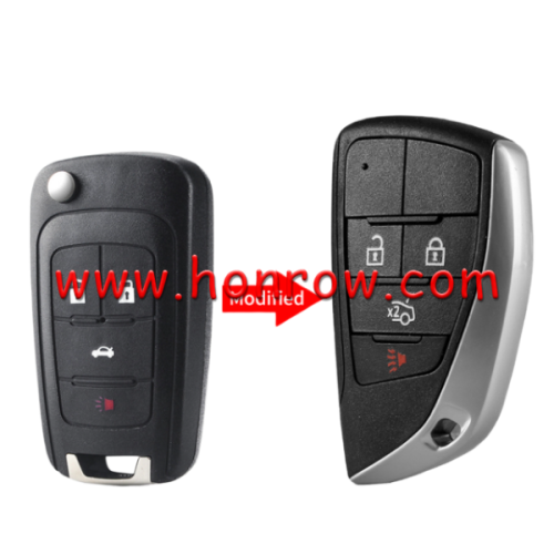 For Chevrolet 3+1 button modified flip remote key blank