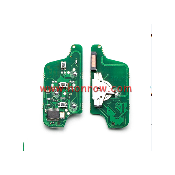 For Peu FSK 3 button flip remote control with 433Mhz 7941 Chip for Trunk and Light Button and 307&407 Blade