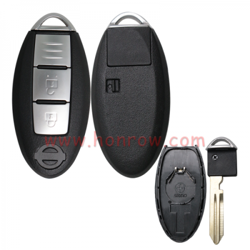 For Nissan 2 button remote key blank with emergency blade