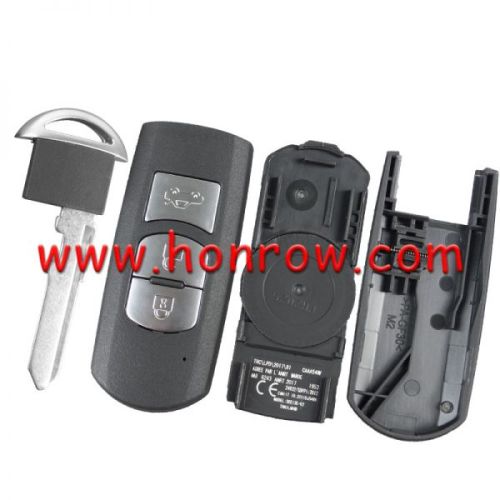 For Mazda 3 button remote key blank without logo