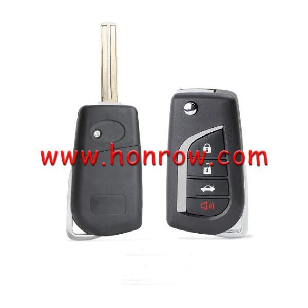 For Toyota 3+1 button remote key blank toy48 blade
