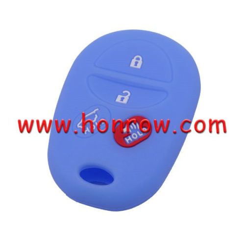 For Toyota 3+1 button silicon case Blue Color (MOQ:50pcs)