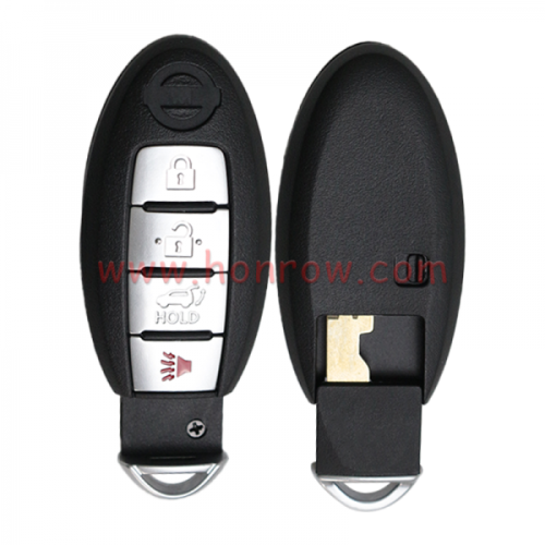 For Nissan 3+1 button remote key blank with emergency blade