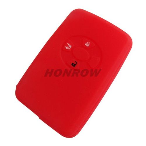 For Toyota 3 button silicon case Red Color (MOQ 50pcs)