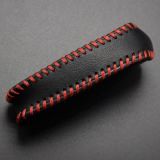 For Audi 3 button key cowhide leather case used for Q3 Q7 A3 A1 TT R8 with Key ring.