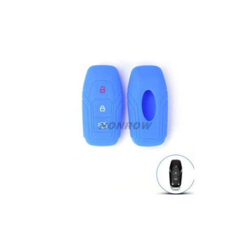 For Ford 3 button silicon case blue color
