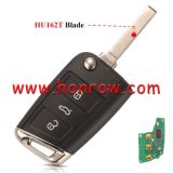 KYDZ For VW keyless MQB platform  3 button flip remote key  with ID48 chip-434mhz HU162T Blade
