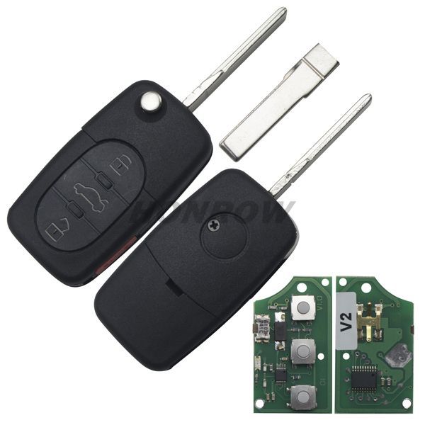 For VW remote key with 3+1 button 315MHZ  ID48 chips 1JO959753F