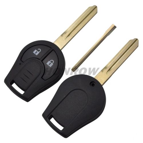 For Nis 2 button remote key blank
