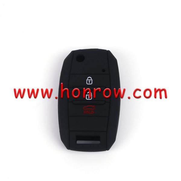 For Kia 3 button silicon case black