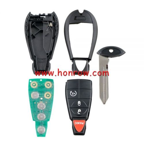 For Chrysler Dodge Ram 3+1 button remote key with 433Mhz ID46 PCF7961 Chip FCCID:GQ4-53T