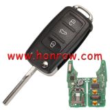 For VW MQB keyless 3B flip remote key with ID48 chip-434mhz ASK model FCCID: 5K0837202BR