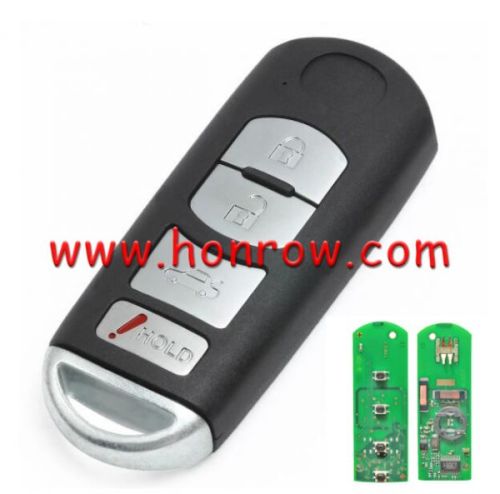 For Mazda 4 button smart remote key with 315MHZ 4D63 CHIP  FCC ID: KR55WK49383 P/N: 5WK49383A, 5WK49383E IC: 267T-5WK49383 Siemens VDO system