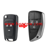 For Chevrolet 3 button modified flip remote key blank